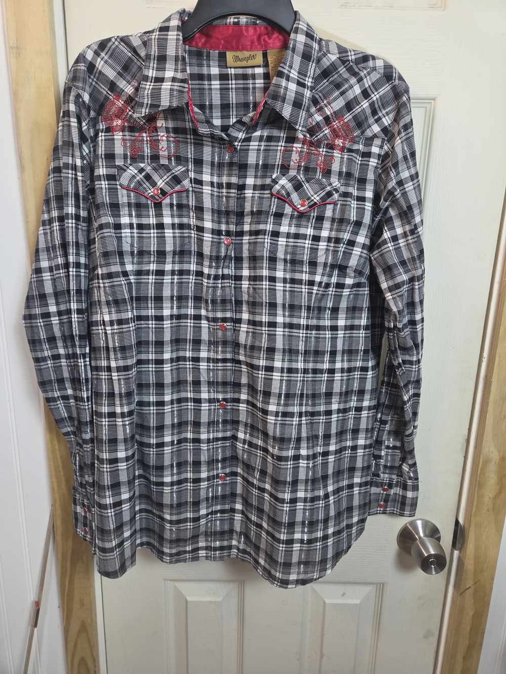 Wrangler Plaid Western Shirt rockabilly, rodeo, and country-western wear